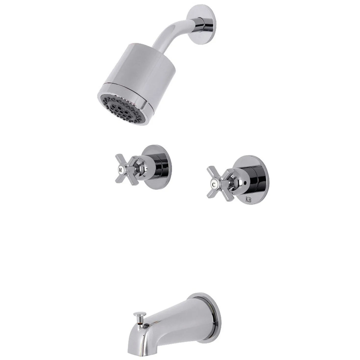 Kingston Brass Millennium Two-Handle Tub and Shower Faucet