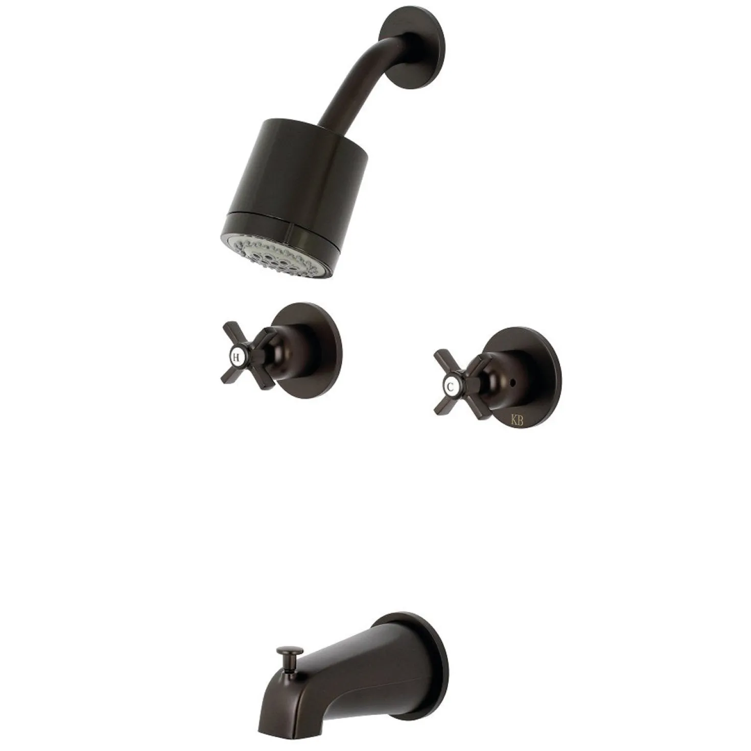 Kingston Brass Millennium Two-Handle Tub and Shower Faucet