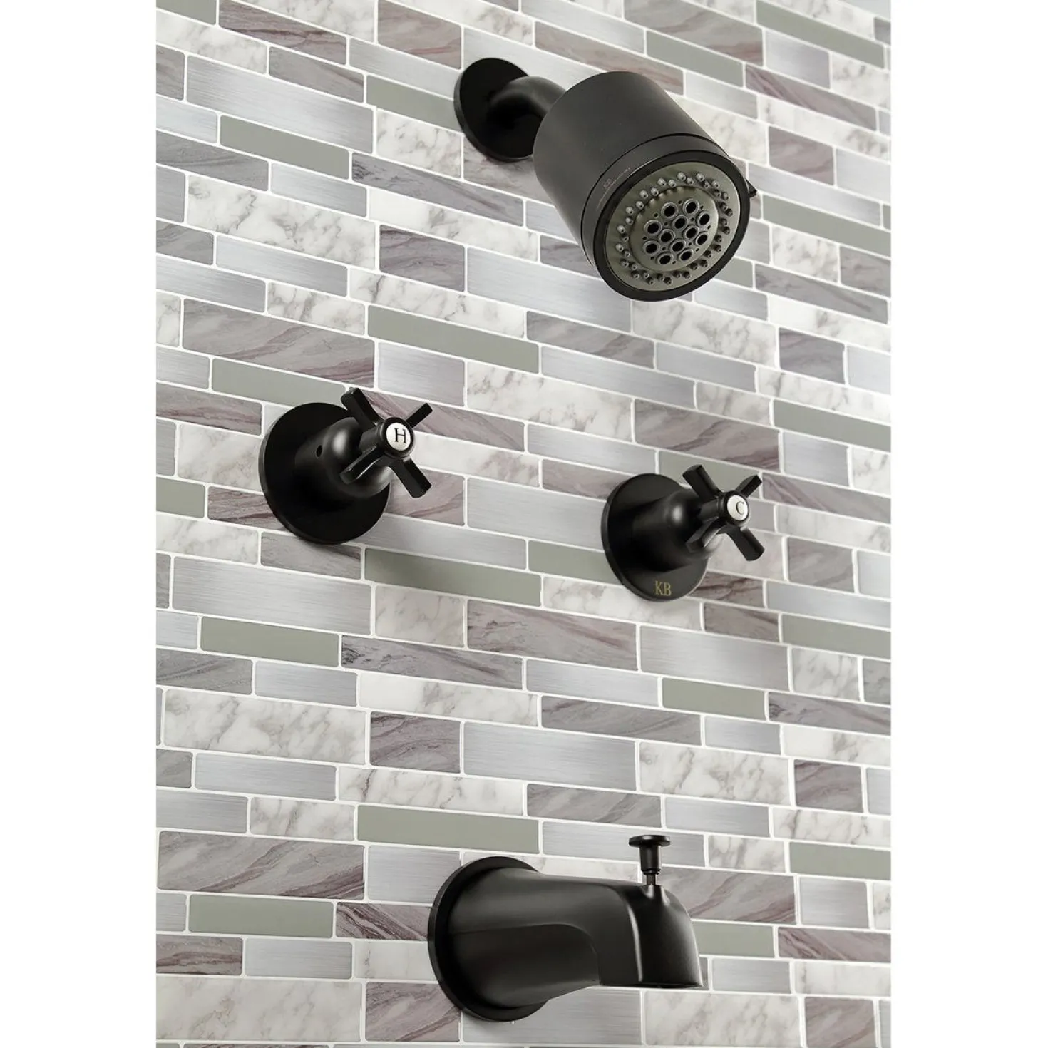 Kingston Brass Millennium Two-Handle Tub and Shower Faucet
