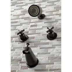 Kingston Brass Millennium Two-Handle Tub and Shower Faucet