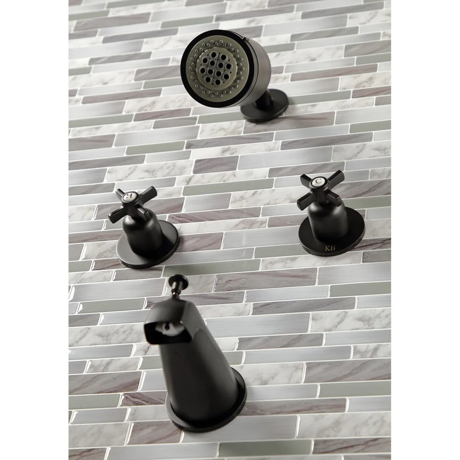 Kingston Brass Millennium Two-Handle Tub and Shower Faucet