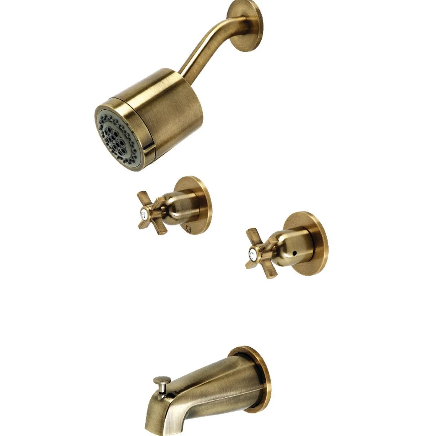 Kingston Brass Millennium Two-Handle Tub and Shower Faucet