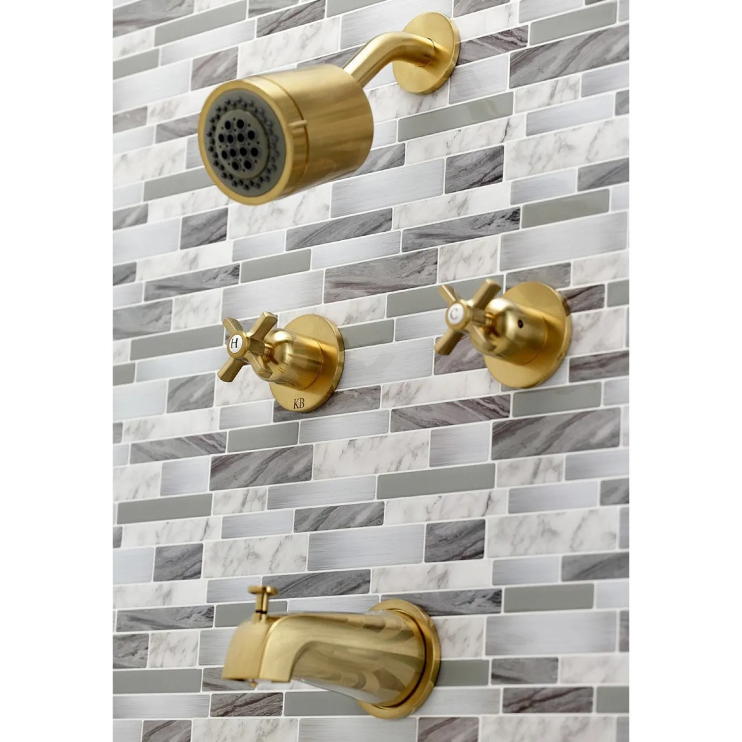Kingston Brass Millennium Two-Handle Tub and Shower Faucet