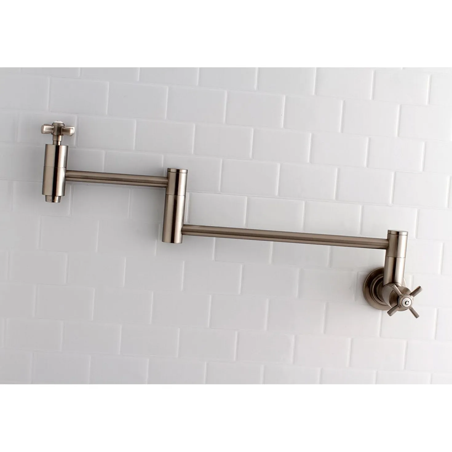 Kingston Brass Millennium Wall Mount Pot Filler Kitchen Faucet