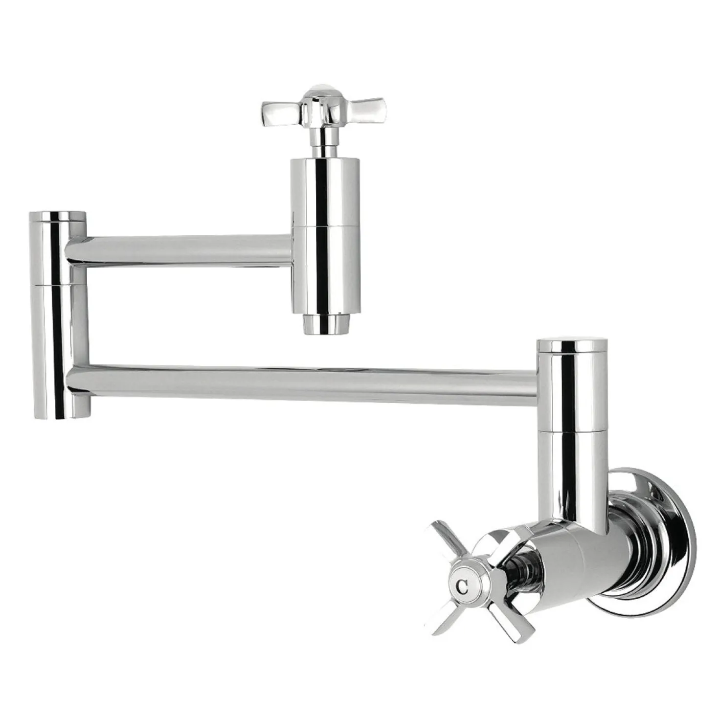 Kingston Brass Millennium Wall Mount Pot Filler Kitchen Faucet