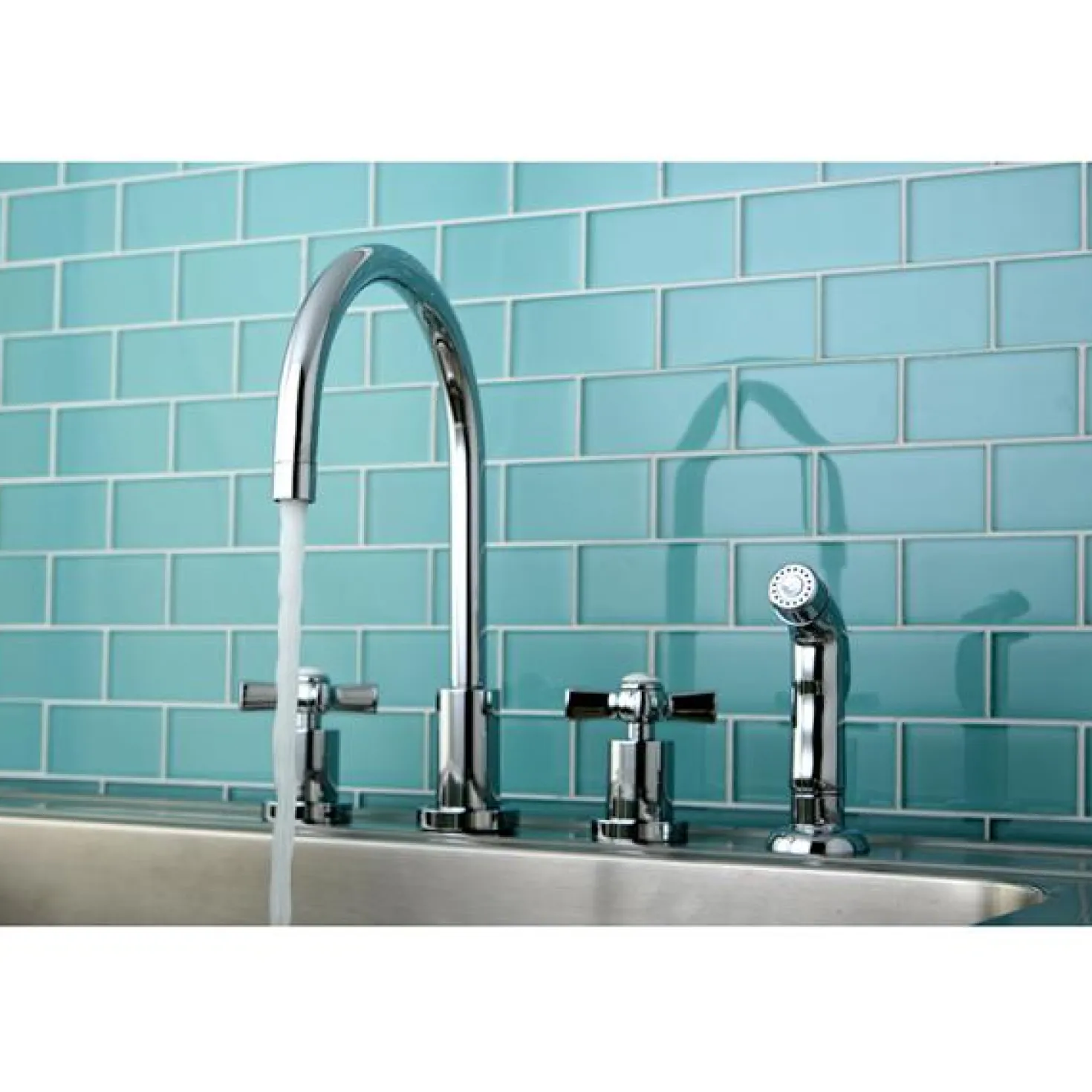 Kingston Brass Millennium Widespread Kitchen Faucet