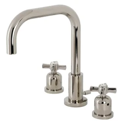 Kingston Brass Millennium Widespread Bathroom Faucet with Brass Pop-Up