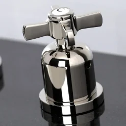 Kingston Brass Millennium Widespread Bathroom Faucet with Brass Pop-Up