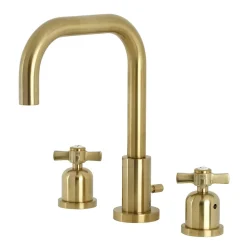 Kingston Brass Millennium Widespread Bathroom Faucet with Brass Pop-Up
