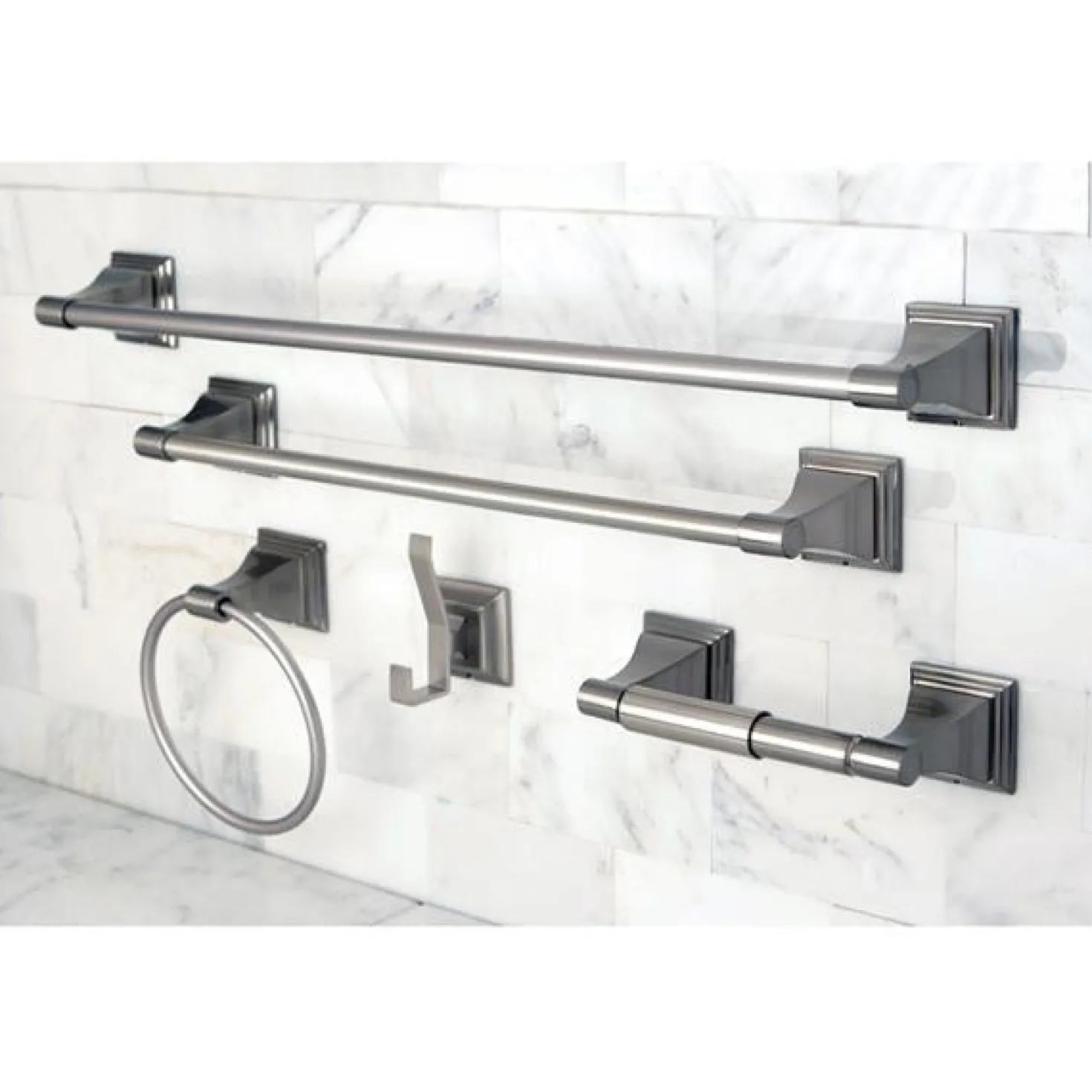 Kingston Brass Monarch Collection 5-Piece Towel Bar Bath Hardware Set