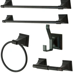 Kingston Brass Monarch Collection 5-Piece Towel Bar Bath Hardware Set
