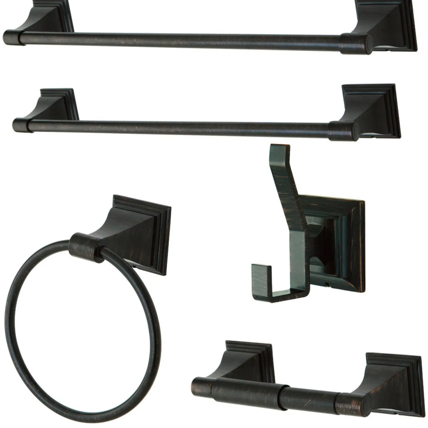 Kingston Brass Monarch Collection 5-Piece Towel Bar Bath Hardware Set
