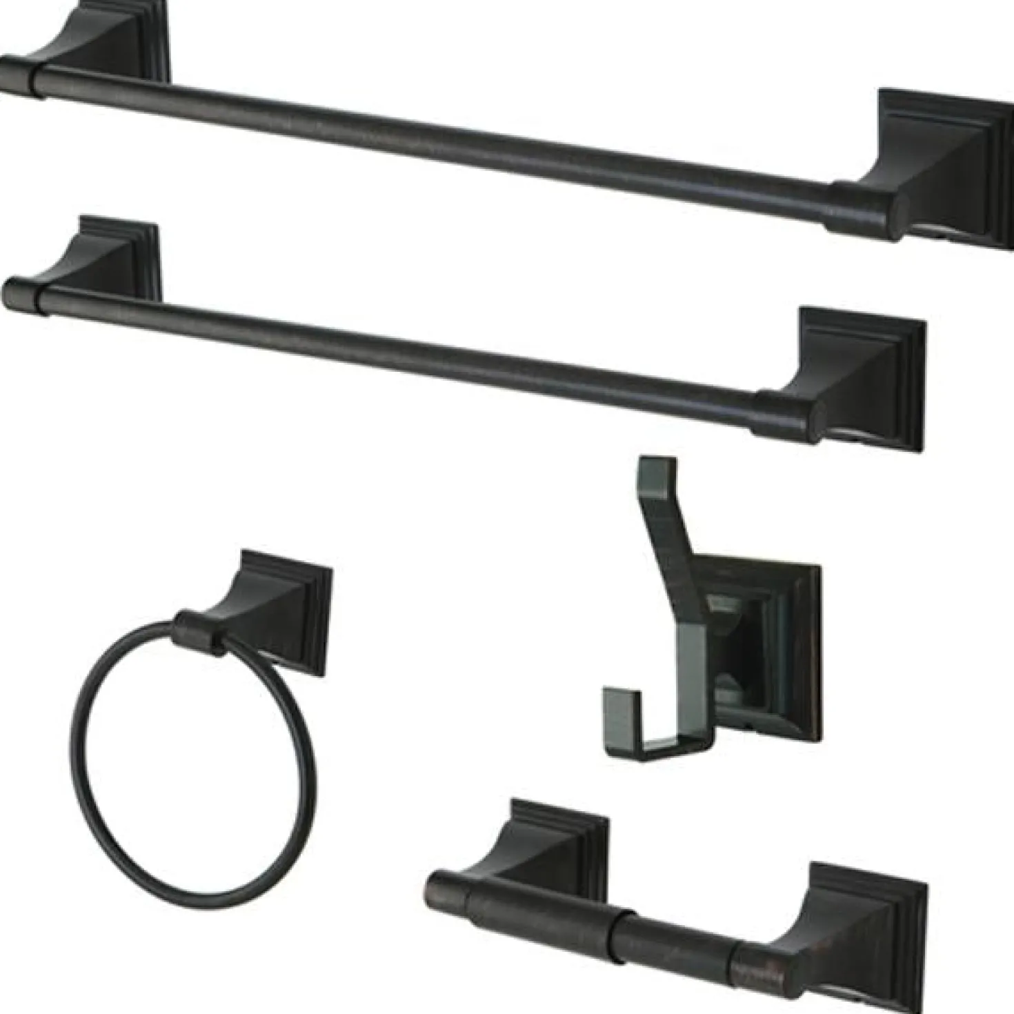 Kingston Brass Monarch Collection 5-Piece Towel Bar Bath Hardware Set