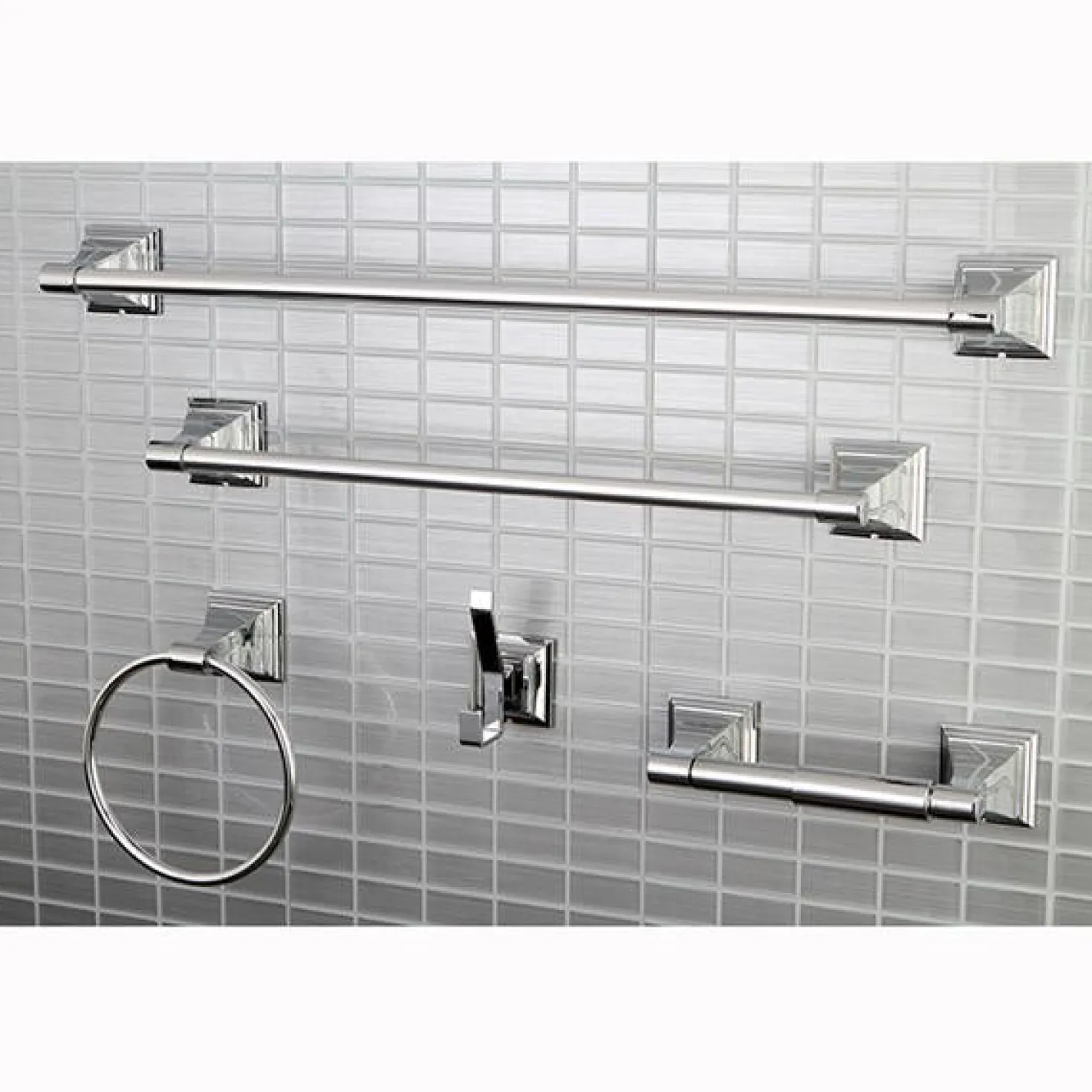 Kingston Brass Monarch Collection 5-Piece Towel Bar Bath Hardware Set