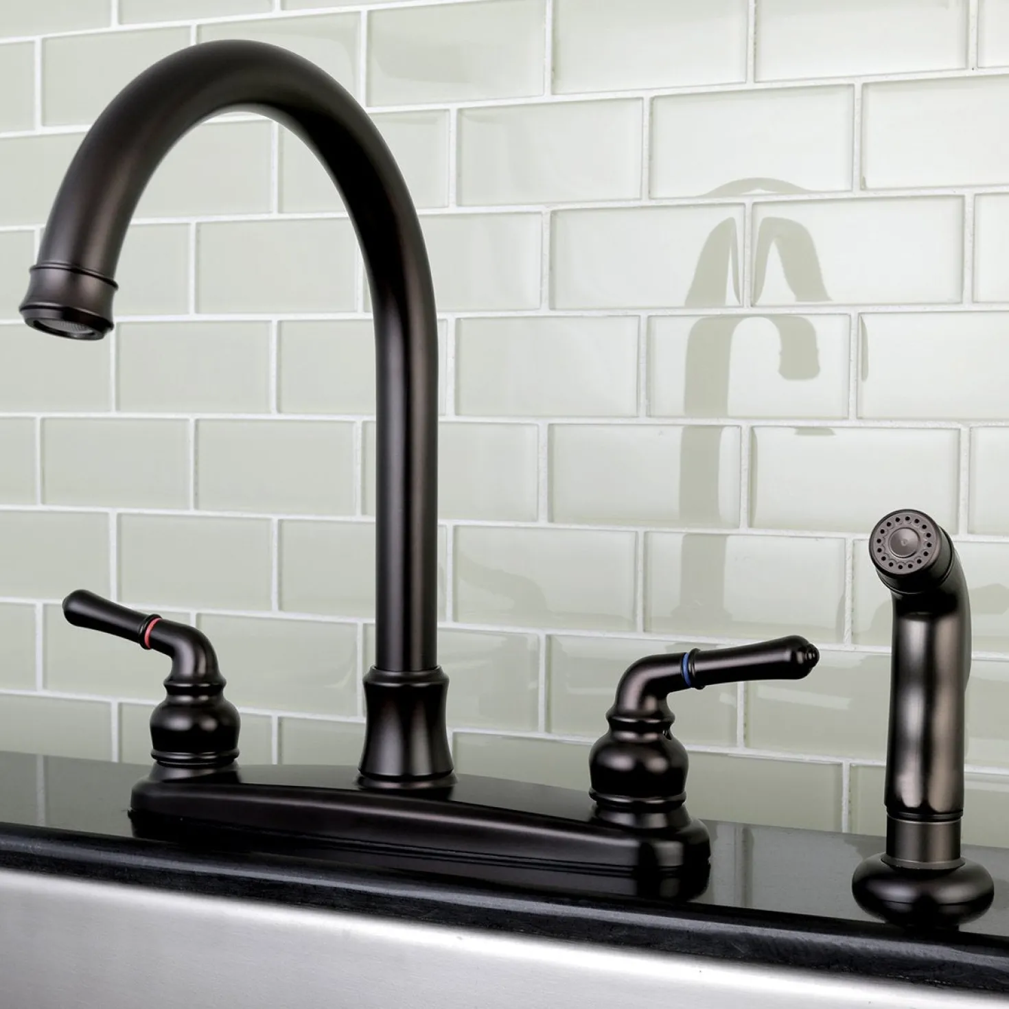 Kingston Brass Naples Centerset Kitchen Faucet