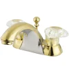 Kingston Brass Naples 4" Centerset Lavatory Faucet with Retail Pop-up and Two Handle