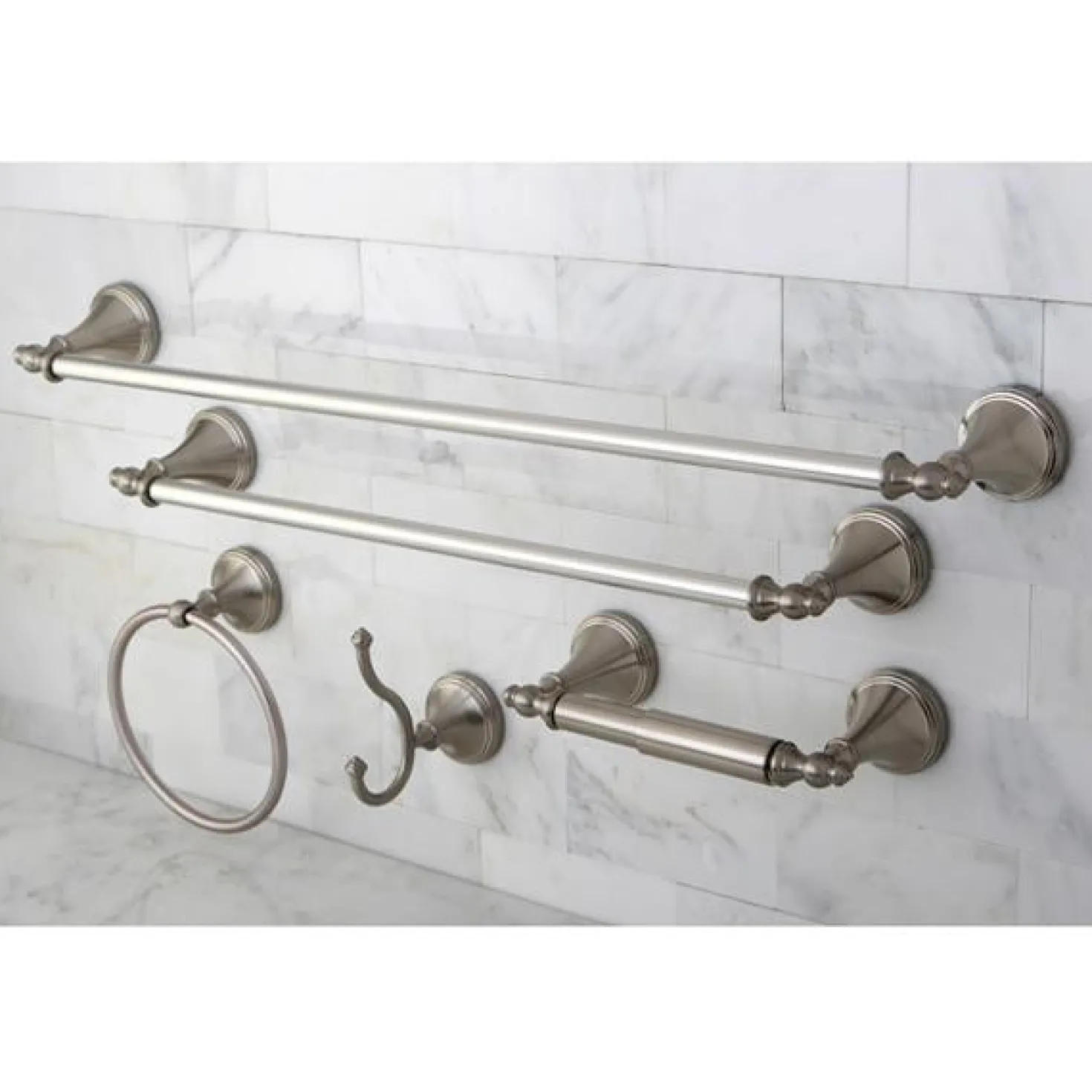 Kingston Brass Naples Collection 5-Piece Towel Bar Bath Hardware Set