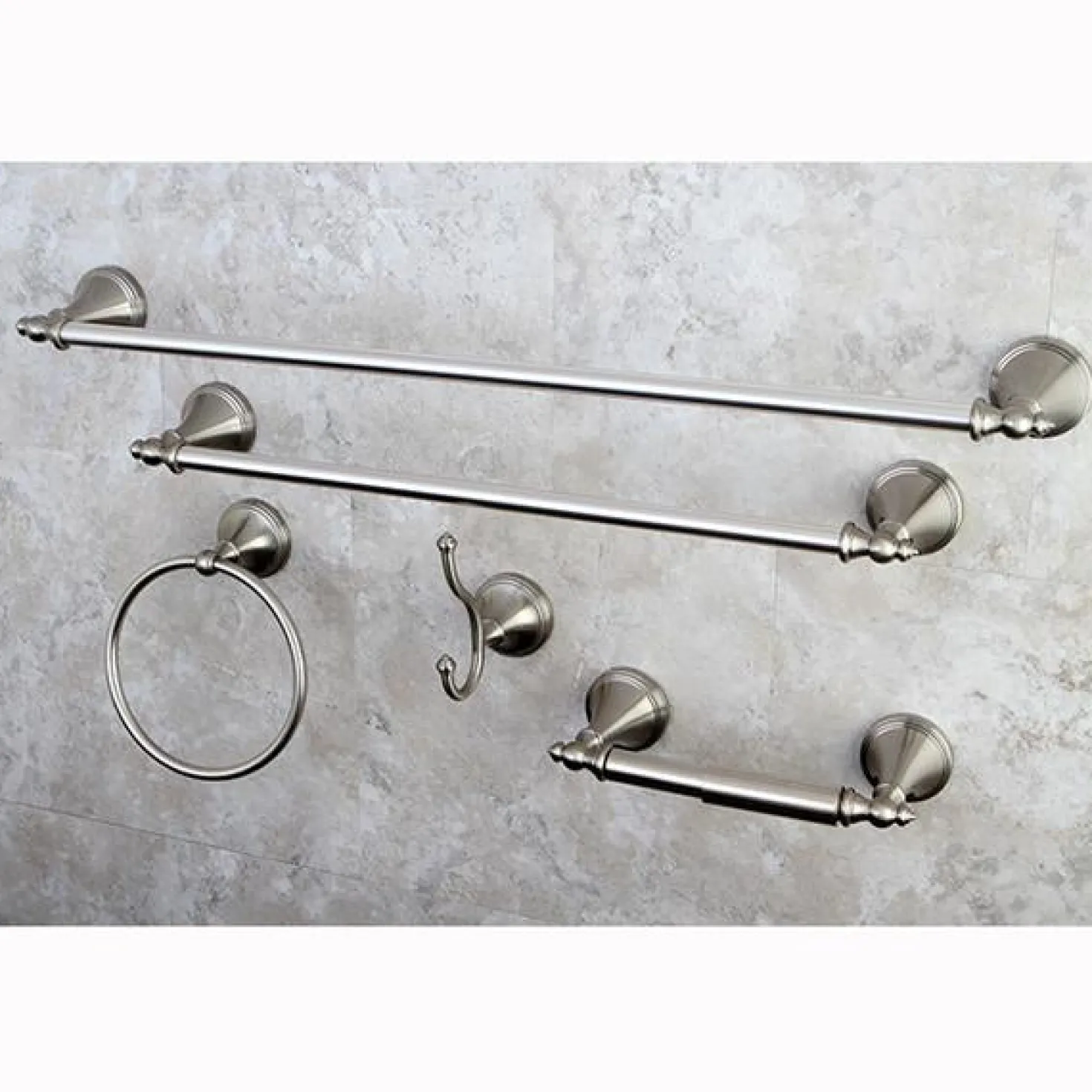 Kingston Brass Naples Collection 5-Piece Towel Bar Bath Hardware Set
