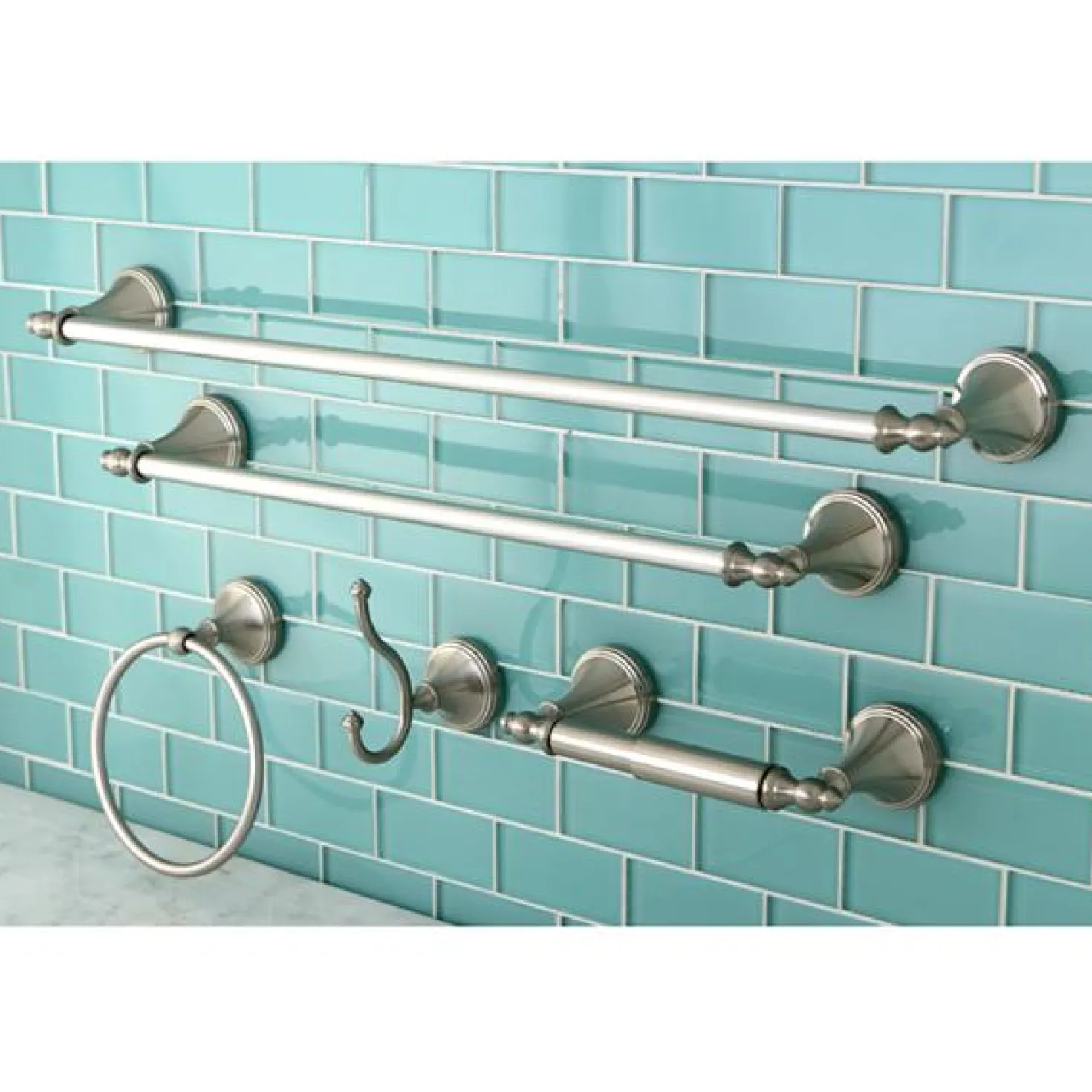 Kingston Brass Naples Collection 5-Piece Towel Bar Bath Hardware Set