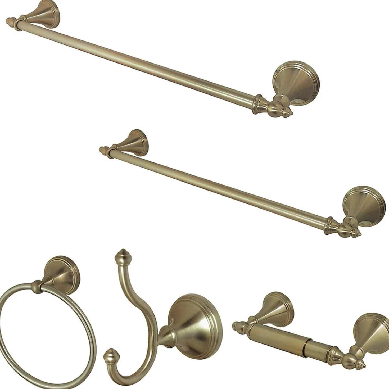 Kingston Brass Naples Collection 5-Piece Towel Bar Bath Hardware Set