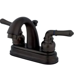 Kingston Brass Naples Deck Mount 4-Inch Centerset Bathroom Faucet