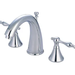 Kingston Brass Naples 3-Hole 8-Inch Widespread Bathroom Faucet