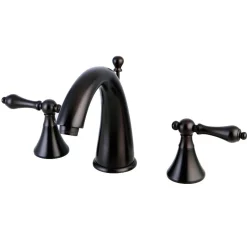 Kingston Brass Naples 8-Inch Widespread Bathroom Faucet with Brass Pop-Up