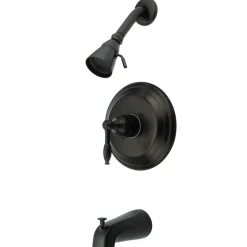 Kingston Brass Naples Single Handle Tub and Shower Faucet in Oil Rubbed Bronze