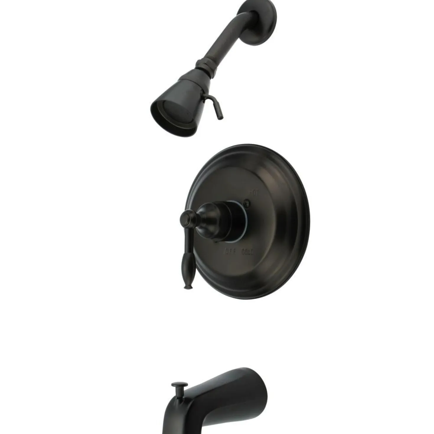 Kingston Brass Naples Single Handle Tub and Shower Faucet in Oil Rubbed Bronze