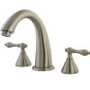 Kingston Brass Naples Solid Brass Roman Tub Filler with Two Handle