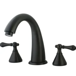 Kingston Brass Naples Solid Brass Roman Tub Filler with Two Handle