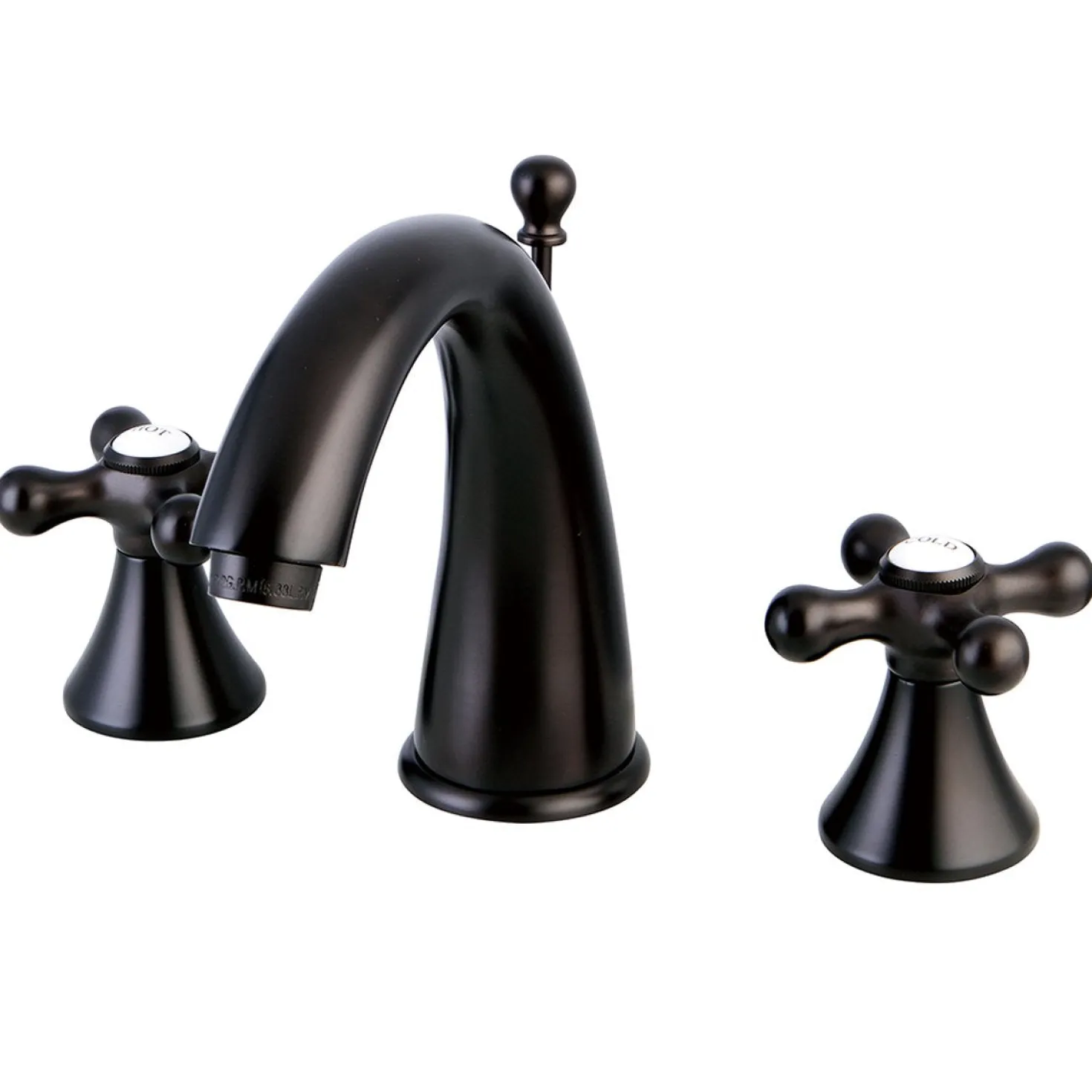 Kingston Brass Naples 8" to 16" Widespread Two Handle Lavatory Faucet with Brass Pop-up