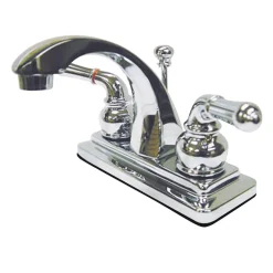 Kingston Brass Naples Two Handle 4" Centerset Lavatory Faucet with Brass Pop-up in Polished Chrome