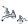 Kingston Brass Naples Two Handle Deck Mount Three Hole 8" to 16" Widespread Lavatory Faucet with Brass Pop-up