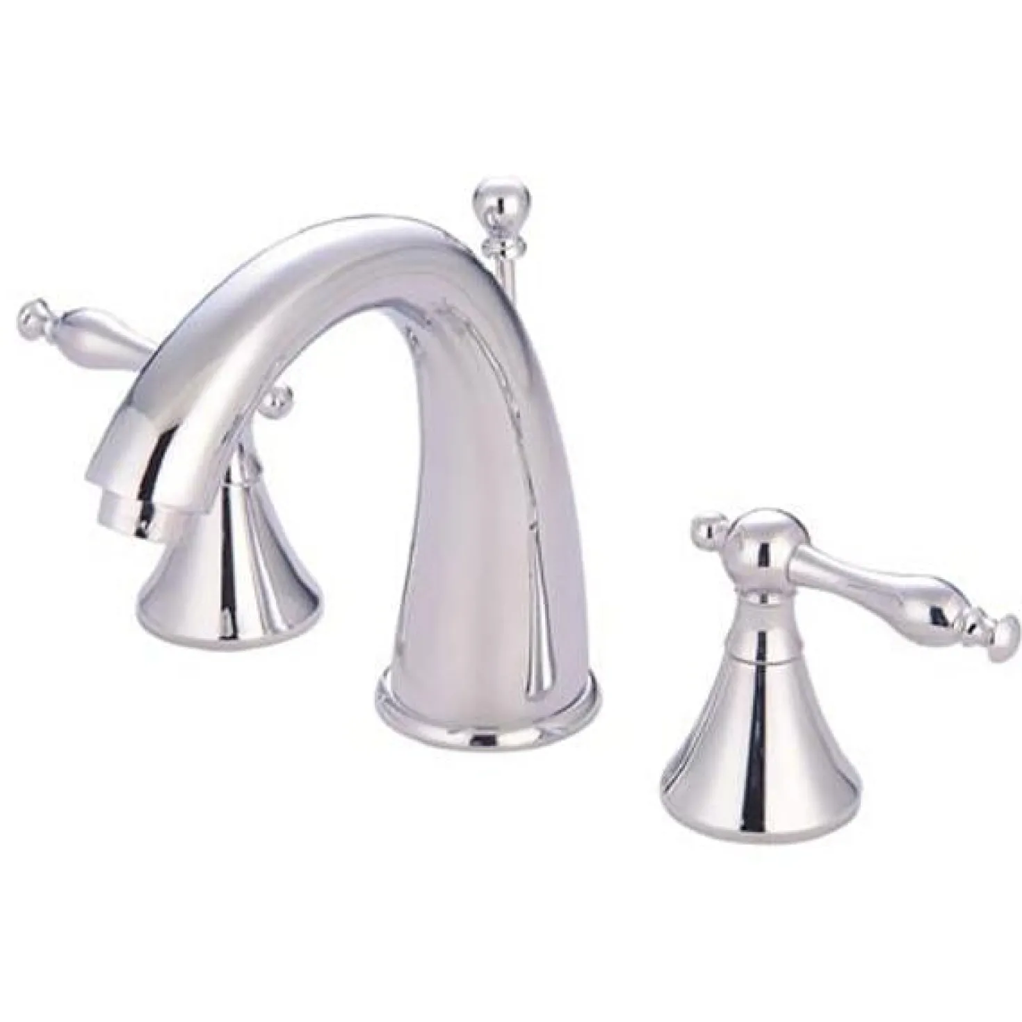 Kingston Brass Naples Two Handle Deck Mount 8" to 16" Widespread Lavatory Faucet with Brass Pop-up