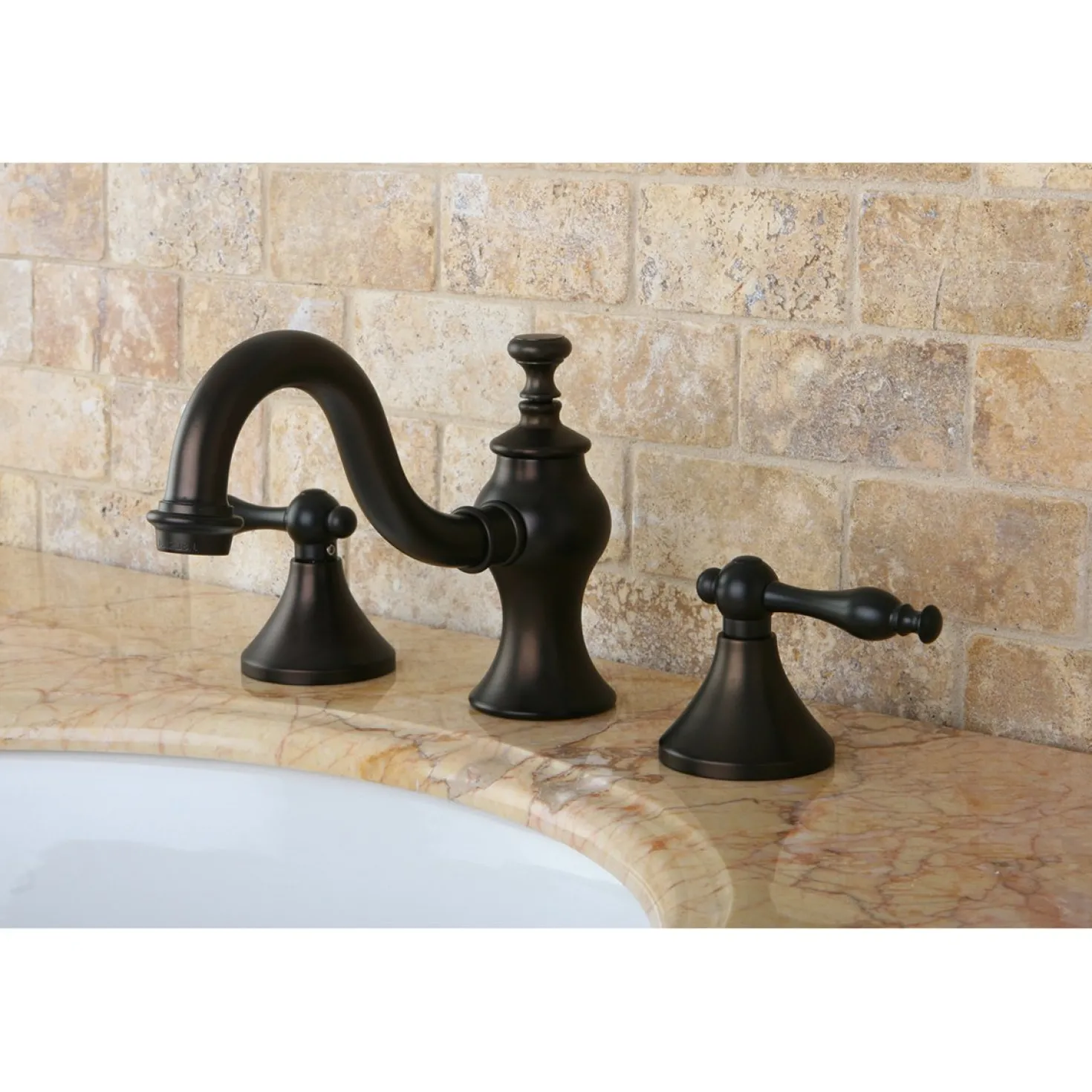 Kingston Brass Naples 8" Widespread Bathroom Faucet