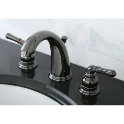 Kingston Brass NB980 Water Onyx Two Handle Widespread Lavatory Drain in Black Nickel