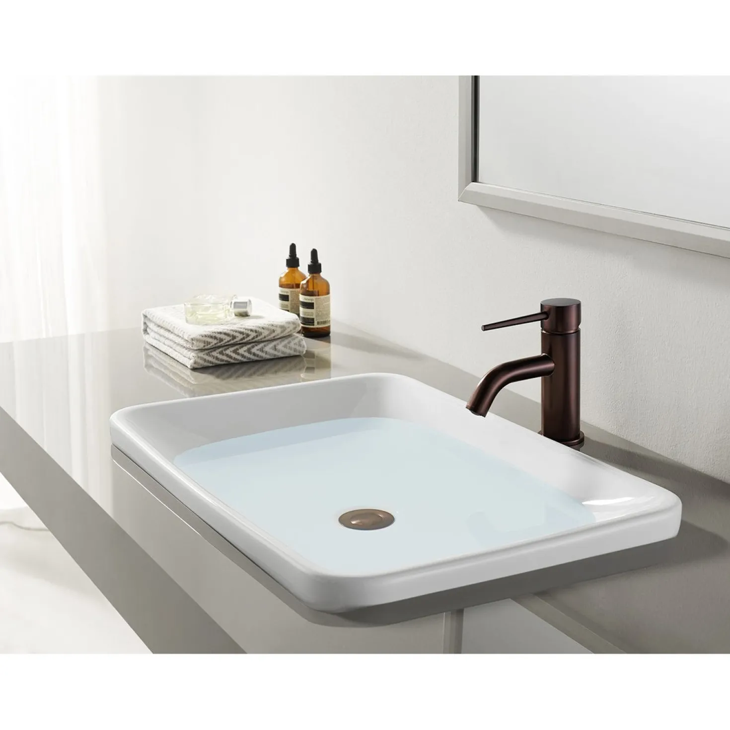 Kingston Brass New York Fauceture 4-Inch Center Single Handle Bathroom Faucet