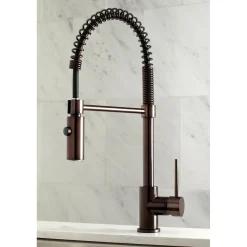 Kingston Brass New York Gourmetier Single-Handle Pull-Down Kitchen Faucet
