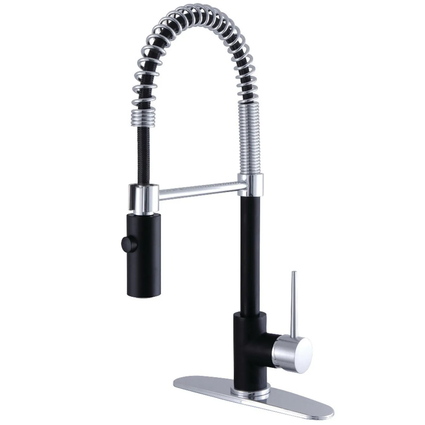 Kingston Brass New York Gourmetier Single-Handle Pull-Down Kitchen Faucet