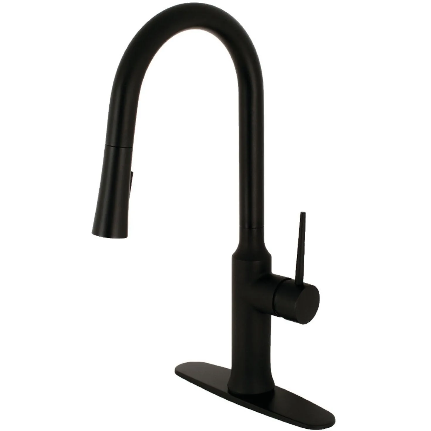 Kingston Brass New York Gourmetier Deck Mount Single-Handle Pull-Down Kitchen Faucet