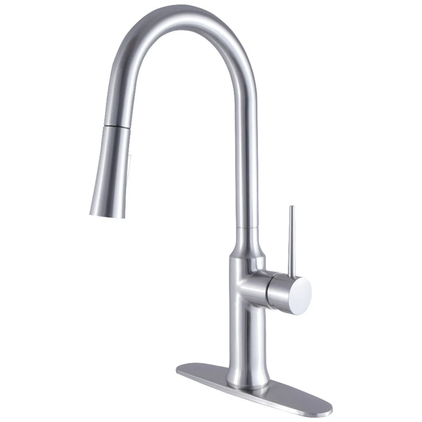 Kingston Brass New York Gourmetier Deck Mount Single-Handle Pull-Down Kitchen Faucet