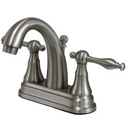 Kingston Brass Normandy Two Handle 4" Centerset Lavatory Faucet with Brass Pop-up