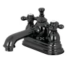 Kingston Brass NS7000AX 4-Inch Centerset Bathroom Faucet in Black Stainless Steel