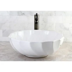 Kingston Brass NS8410DKL Water Onyx Single Handle Vessel Sink Faucet with Anti-Slide Handle Sleeve Less Pop up and Plate in Black Nickel