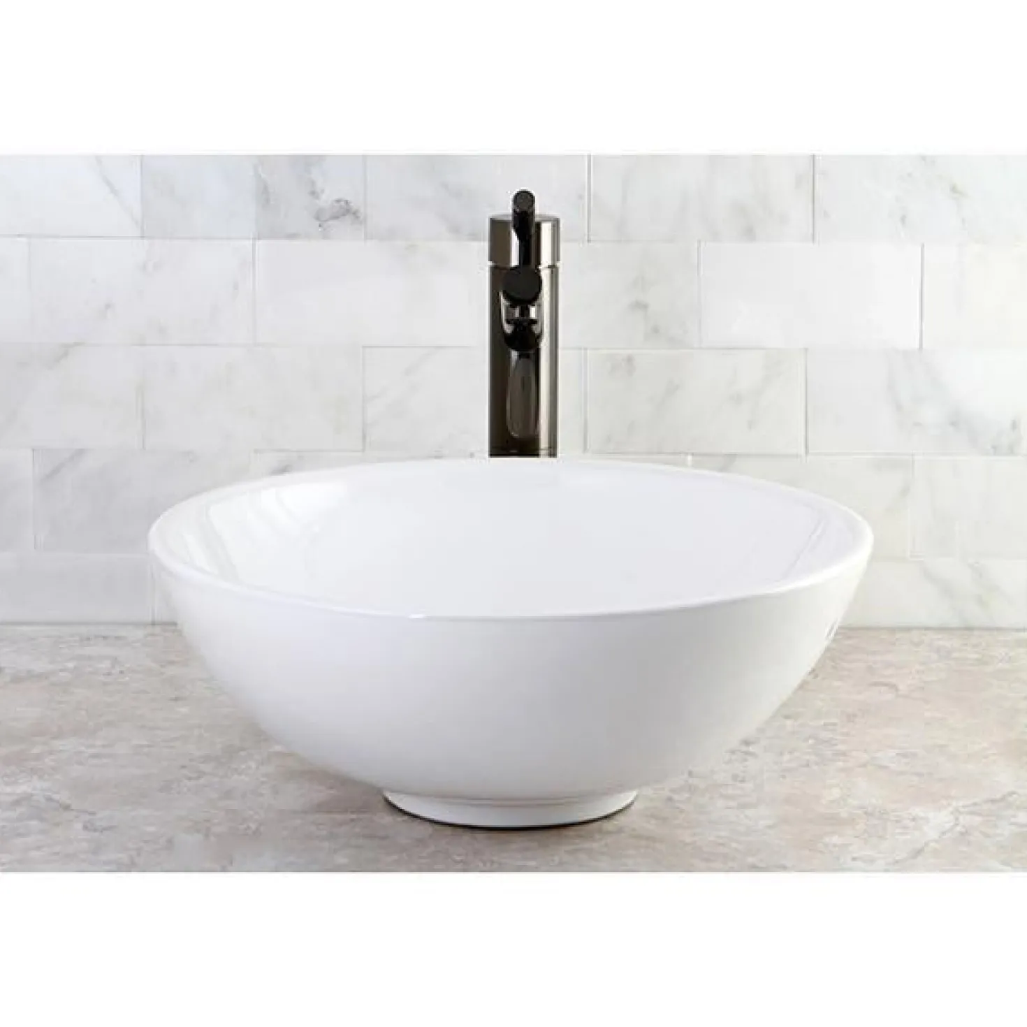 Kingston Brass NS8410DKL Water Onyx Single Handle Vessel Sink Faucet with Anti-Slide Handle Sleeve Less Pop up and Plate in Black Nickel