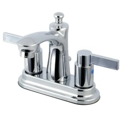 Kingston Brass NuvoFusion 4" Centerset Deck Mount Bathroom Faucet