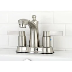Kingston Brass NuvoFusion Deck Mount 4" Centerset Bathroom Faucet
