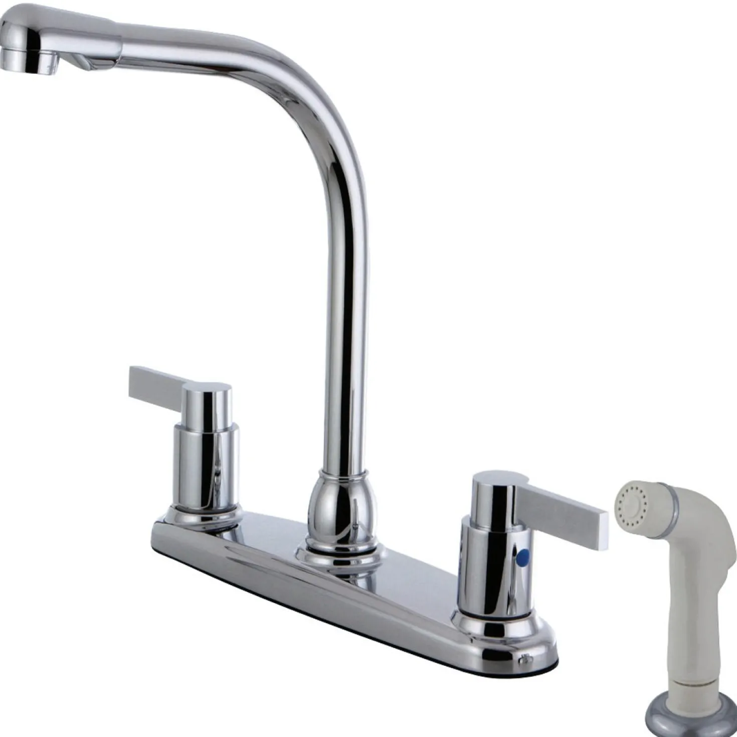 Kingston Brass NuvoFusion 8-Inch Center High-Arch Kitchen Faucet
