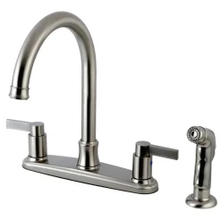 Kingston Brass NuvoFusion 8-Inch Center Gooseneck Kitchen Faucet